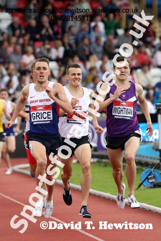 Mens 1500 metres, British Championships, Birmingham. Photo: David T. Hewitson/Sports for All Pics